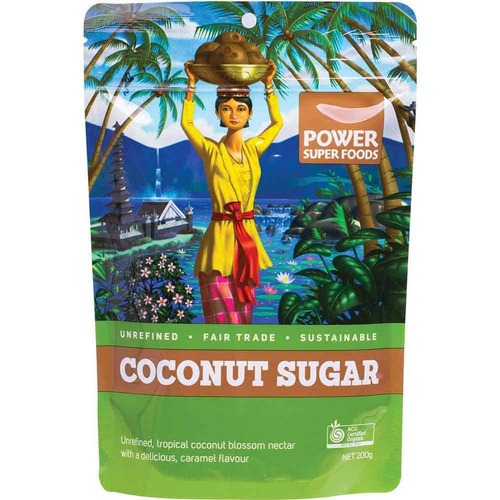 Power Super Foods Coconut Sugar - 200g | L'Organic Australia