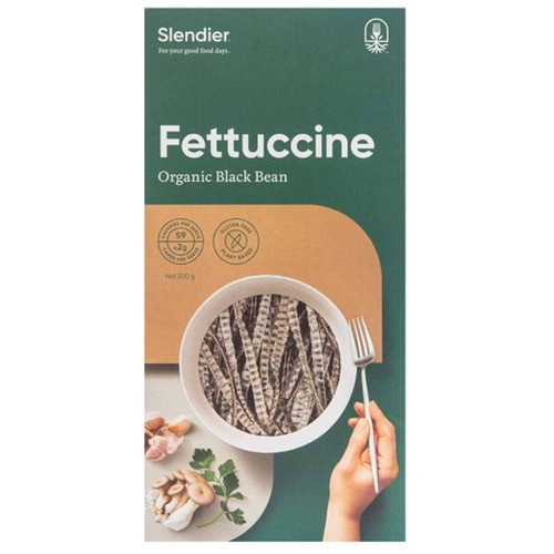 Slendier Black Bean Organic Fettucine - 200g | L'Organic Australia