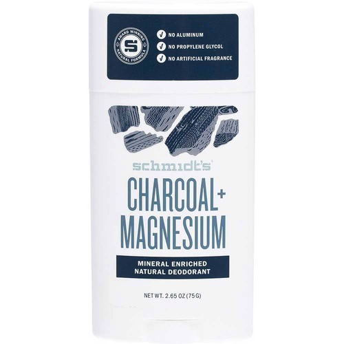 Schmidt's Charcoal + Magnesium Mineral-Enriched Deodorant - 75g | L'Organic Australia