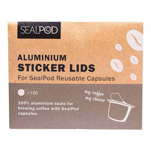 SealPod Aluminium Sticker Lids - 100 Pack | L'Organic Australia