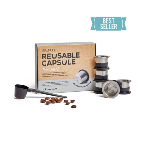 SealPod Reusable Coffee Capsules - 5 Pack | L'Organic Australia