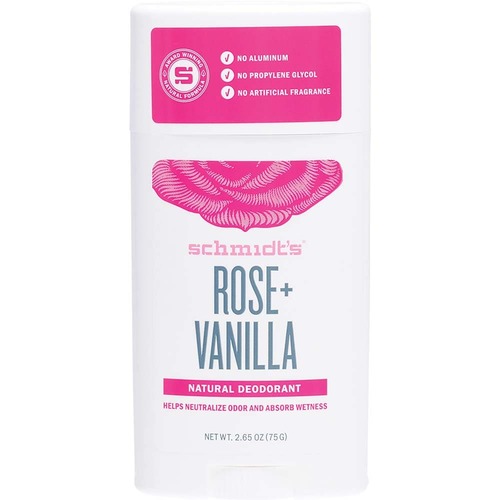 Schmidt's Rose + Vanilla Deodorant Stick - 75g | L'Organic Australia