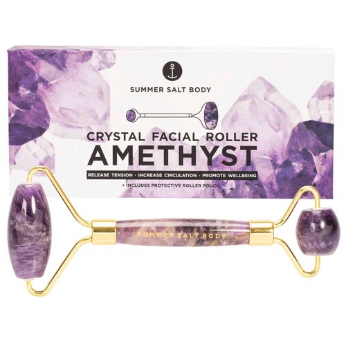 Summer Salt Body Crystal Facial Roller - Amethyst | L'Organic Australia
