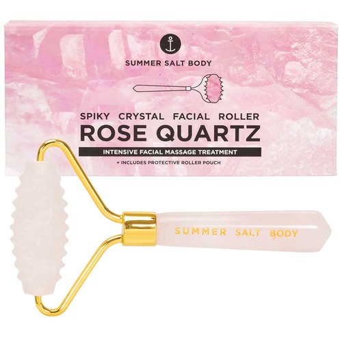 Summer Salt Body Spiky Crystal Facial Roller - Rose Quartz | L'Organic Australia