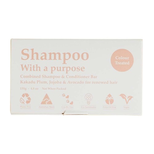 Shampoo With A Purpose - Colour Treated Shampoo/Conditioner Bar - 135g | L'Organic Australia