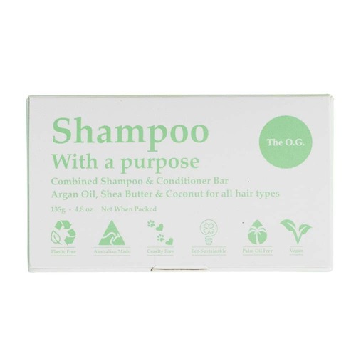Shampoo With A Purpose - The O.G. Shampoo/Conditioner Bar 135g | L'Organic Australia