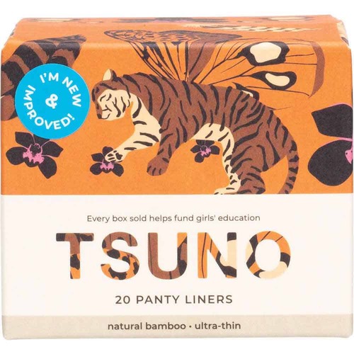Tsuno Natural Bamboo Pads - Panty Liners - 20 Pack | L'Organic Australia