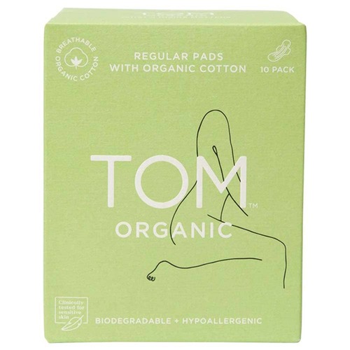 TOM Organic Regular Pads - 10 Pack | L'Organic Australia