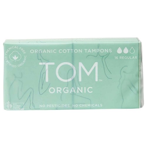 TOM Organic Tampons - Regular - 16 Per Pack | L'Organic Australia