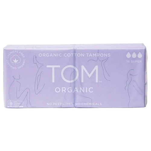 TOM Organic Tampons - Super - 16 Per Pack | L'Organic Australia