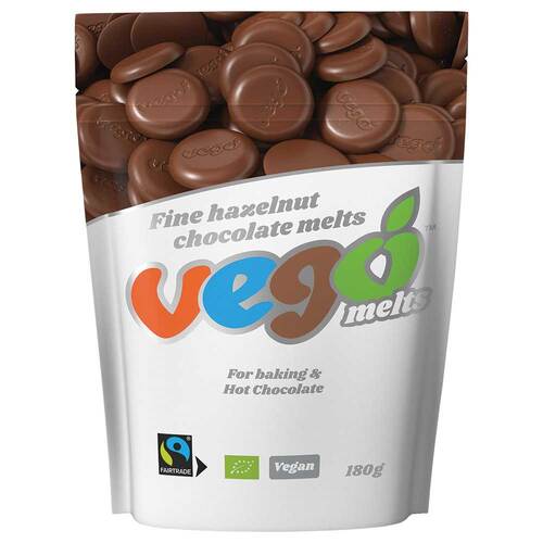 Vego Chocolate Melts Fine Hazelnut - 180g | L'Organic Australia