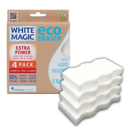 White Magic - Eco Eraser Extra Power Sponge - 4 Pack | L'Organic Australia