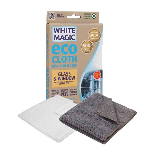 White Magic Eco Cloth - Micro Fiber Glass/Window - 1 Pack | L'Organic Australia