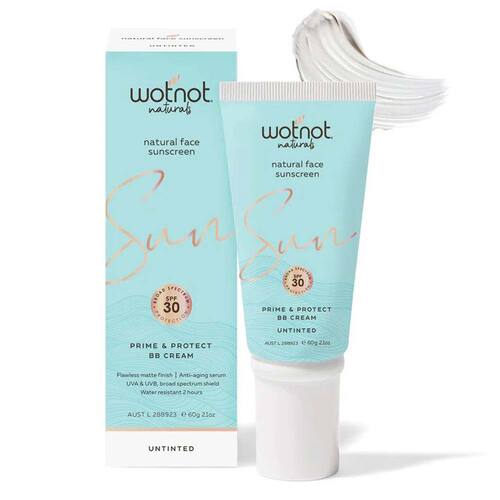 Wotnot 30 SPF Natural Face Sunscreen Untinted BB Cream - 60g | L'Organic Australia