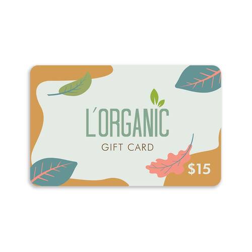 L'Organic Gift Voucher - $15 | L'Organic Australia